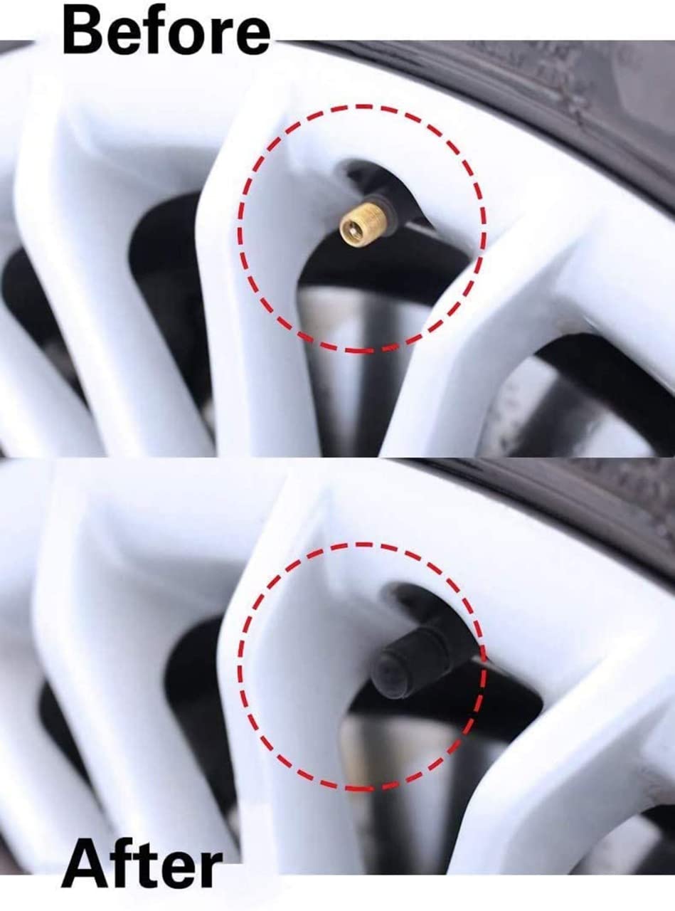 New (100 Pcs Car Wheel Universal Tire Stem Covers for Cars, Bike and Bicycle, Trucks, Motorcycles Heavy-Duty Valve Cap (Black, Pack of 100)