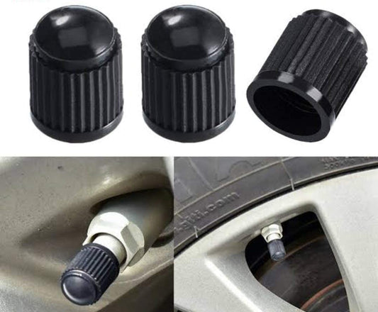 New (100 Pcs Car Wheel Universal Tire Stem Covers for Cars, Bike and Bicycle, Trucks, Motorcycles Heavy-Duty Valve Cap (Black, Pack of 100)