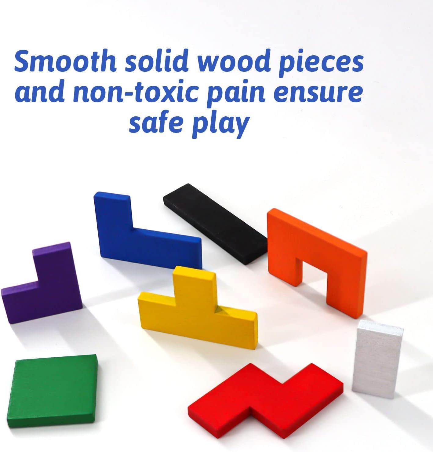 Niwlix Wooden Russian Blocks Puzzles for Kids Adults, Wood Intelligence Puzzle for Kids Ages 3-8,Wooden Kids Puzzles Brain Teasers Toy Educational Gift for 7-10 Years