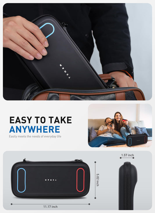 mumba Carrying Case for Nintendo Switch 2 2025, [Mini Version] Travel Case with 10 Game Cartridge Slot Portable Bag Protective Carry Handbag Pouch Shell Accessories [Portable & Lightweight]