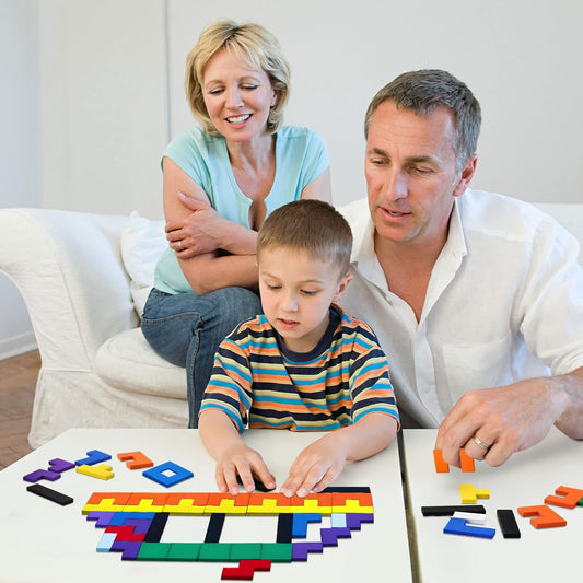 Niwlix Wooden Russian Blocks Puzzles for Kids Adults, Wood Intelligence Puzzle for Kids Ages 3-8,Wooden Kids Puzzles Brain Teasers Toy Educational Gift for 7-10 Years